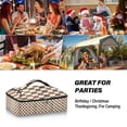 thumbnail image 7 of Iauyy Casserole Carrier for Hot Food Insulated Casserole Travel Carry Bag with Lid Food Warmer Bag for Party/Picnic,Brown and White, 7 of 7