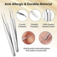 thumbnail image 2 of Blackhead Removal Tool Professional Acne Stainless Steel For Nose With Plastic Case Metal 7 Pieces, 2 of 5