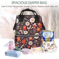 thumbnail image 5 of Zufioo Winter Holiday Christmas Print Large capacity mommy bag, diaper bag, waterproof parent-child backpack, multi-pocket design backpack suitable for travel and shopping, 5 of 6
