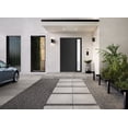 thumbnail image 4 of Front Exterior Prehung Metal-Plastic Door Frosted Glass | Manux 8111 Matte Black | Side Sidelite Transom | Office Commercial and Residential Doors Entrance Patio Garage 48 x 80 (W36+12x80) Left-hand, 4 of 6