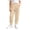 #01-Beige, variant on YAYUBA Girl's Joggers Cinch Bottom Sweatpants with Pockets | Soft Cotton, elastic waist, Cinch bottom hem, Back To School Outfits, Brown, 4-5 Years
