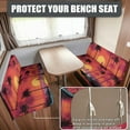 thumbnail image 2 of Uorisanigo RV Dinette Cushion Covers for RV Camper Stretch Hawaiian Sunset Palm Tree Camper Dinette Cushion Covers Sofa Chair Furniture Protection with 1 Backrest Cover & 1 Bench Cover, 2 of 7