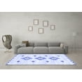 thumbnail image 3 of Ahgly Company Machine Washable Indoor Round Solid Blue Modern Area Rugs, 8' Round, 3 of 4