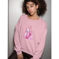 thumbnail image 2 of Anime Girl W Face Mask Sweatshirt Women -Image by Shutterstock, Female Medium, 2 of 4