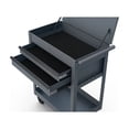 thumbnail image 3 of Hyper Tough 28-Inch Steel Tool Cart with Drawer, 500 lb Load Capacity, Gray Powder-Coated, 3 of 7