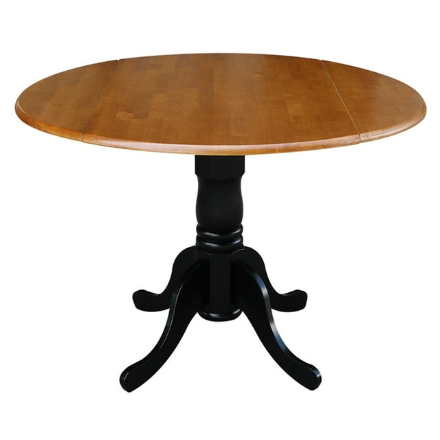 International Concepts 42" Solid Wood Dual Drop Leaf Dining Table - Black/Cherry