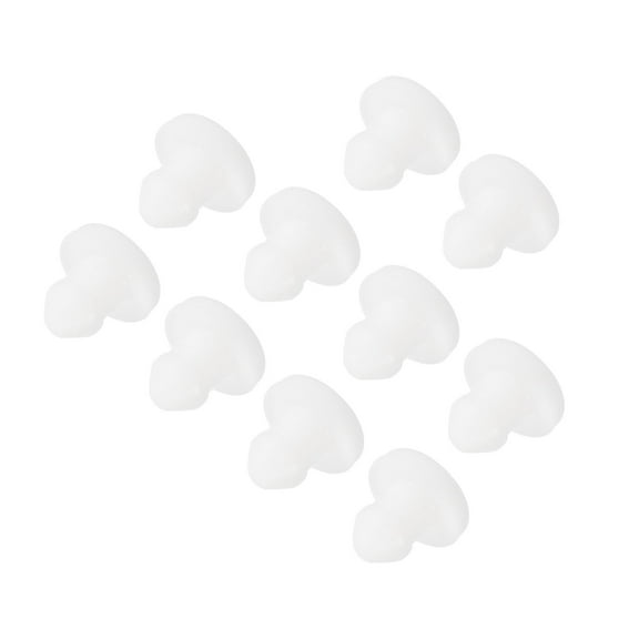 Uxcell Silicone Snap in Locking Hole Plugs,Rubber Panel Seal Cover Flush Type Panel Round for Kitchen 4mm White,10Pcs