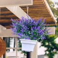 thumbnail image 6 of Viworld 8 Bundles Artificial Lavender Flowers Outdoor UV Resistant Fake Flowers No Fade Faux Plastic Plants Garden Porch Window Box Decorating, 6 of 8