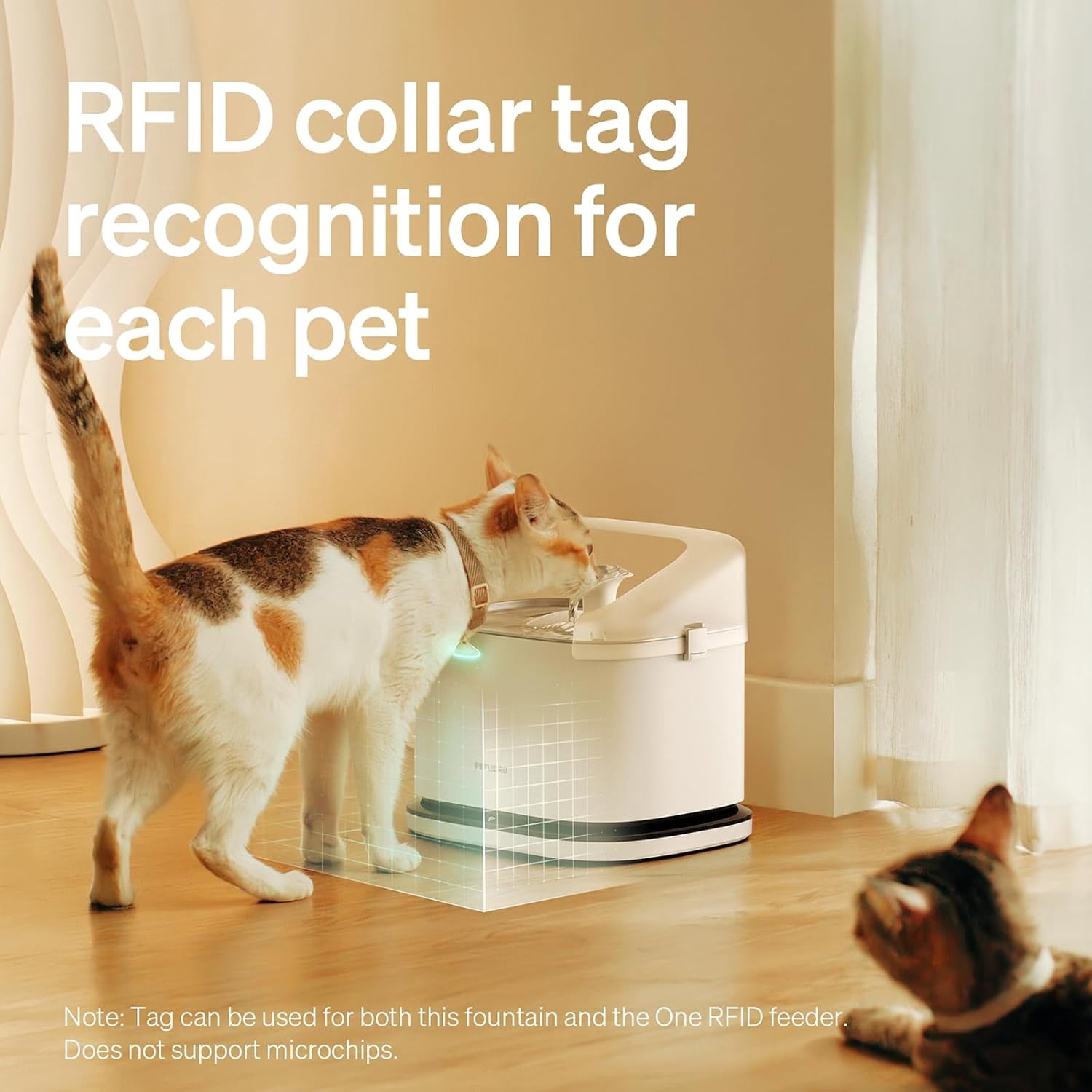 Smart RFID Cat Water Fountain 3L Stainless Steel with App Control for Multi-Pet Hydration Tracking
