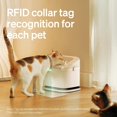 thumbnail image 5 of Smart RFID Cat Water Fountain 3L Stainless Steel with App Control for Multi-Pet Hydration Tracking, 5 of 7