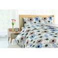 thumbnail image 3 of Ambesonne Floral Boho Down Alternative Quilt Comforter, Cottagecore Flowers, King, Mint Green Deep Sky Blue, 3 of 5
