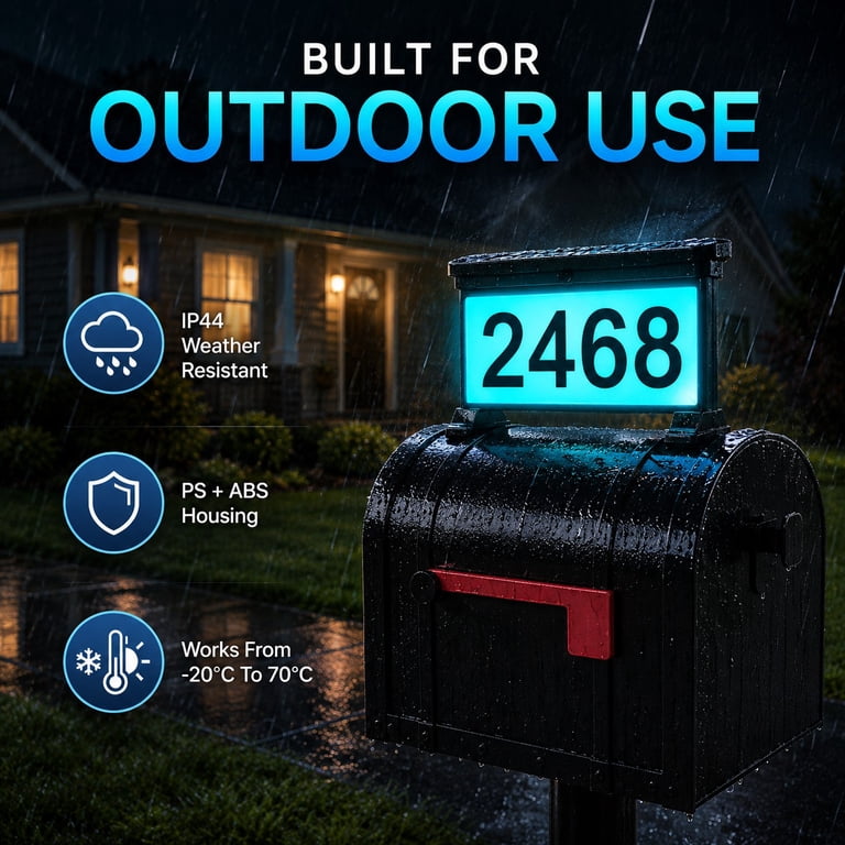 Avatar Controls Solar Address Sign, 12 Color-Changing LED Lights photo 5