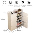 thumbnail image 3 of Armario de Almacenamiento con Puertas, Zapatero Portátil con 6 Niveles para 24 Pares de Zapatos ,Organizador para Zapatos con Cerramiento y Soporte, 3 of 8