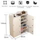 thumbnail image 3 of Armario de Almacenamiento con Puertas, Zapatero Portátil con 6 Niveles para 24 Pares de Zapatos ,Organizador para Zapatos con Cerramiento y Soporte, 3 of 8
