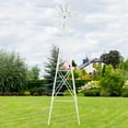 thumbnail image 5 of Ktaxon Windmill 8FT Large Wind Spinners for Outdoor,Yard&Garden, Garden Decor,White, 5 of 9