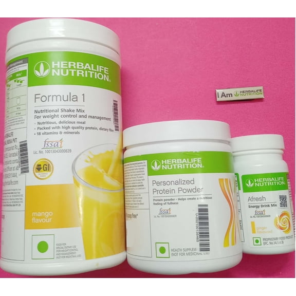 Nutrition Shake Mix Mango 500g Protein Powder 200 G Afresh Energy - Ginger 50g
