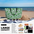 thumbnail image 5 of Wukai Leopard print St. Patrick's Day Print Zipper Bag,large Beach Tote Bag,Waterproof Sandproof Bag,Grocery and Picnic Tote Travel Bag, 5 of 5
