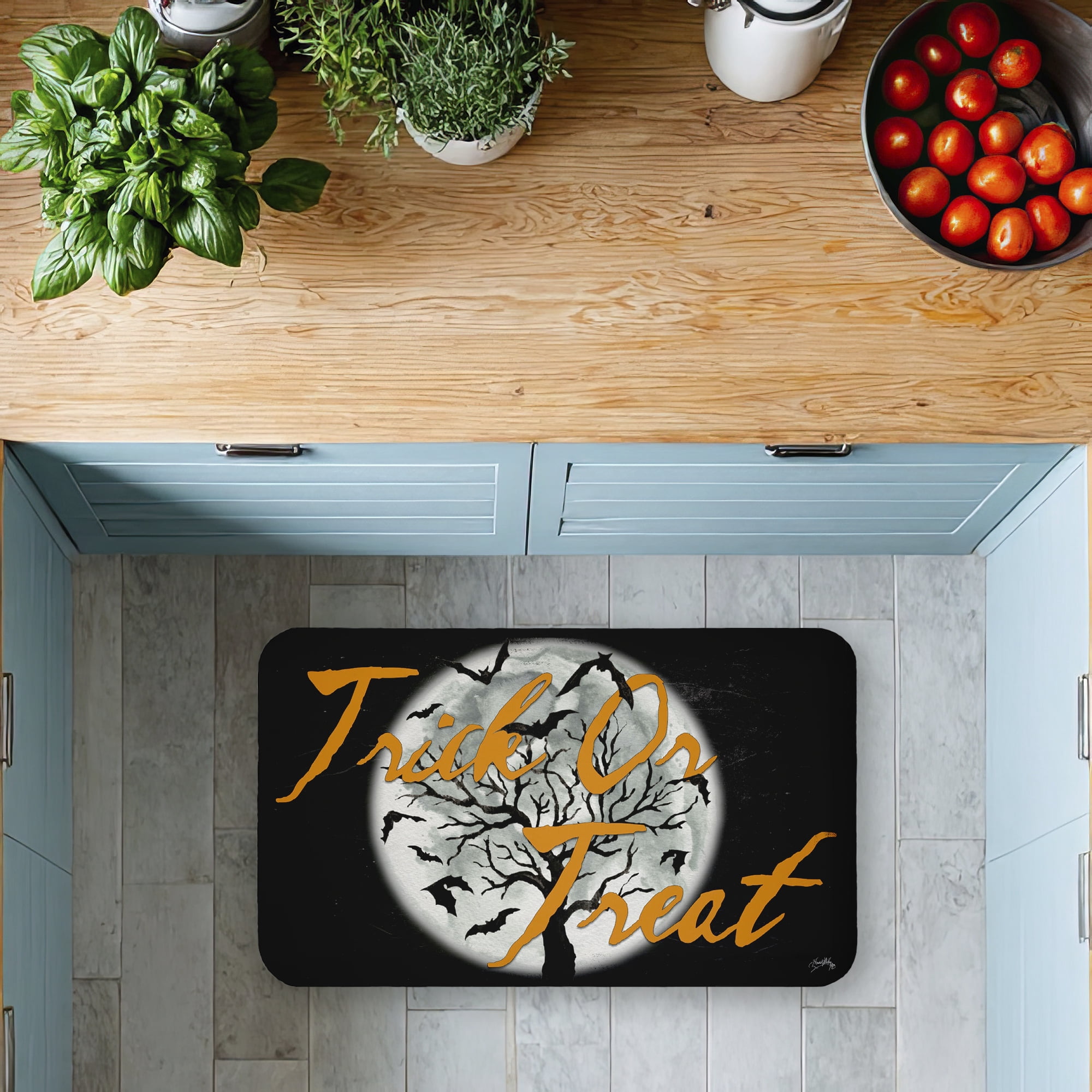 Stupell Industries Trick Or Treat Halloween Night Printed Anti-Fatigue Floor Mat, design by Elizabeth Medley