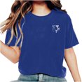 thumbnail image 1 of AherBiu Hauts d'Été pour Femmes Manches Courtes T-Shirts Confortables Imprimé Cœur Col Rond Basiques Blouse, 1 of 5