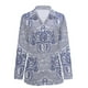 thumbnail image 5 of Tops a la moda para mujer, camisetas casuales con estampado divertido y cuello vuelto, camisa con estampado de blusa Fridja czfsfas6160, 5 of 6