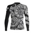 thumbnail image 2 of Raven Fightwear Women's Kraken Octopus Rash Guard MMA BJJ Black/White, 2 of 3