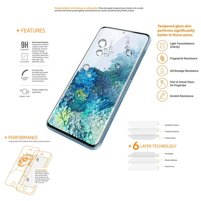 KIQ Galaxy S22 Ultra Screen Protector, Tempered Glass Bubble-Free Touch  Responsive Scratch-Resistant For Samsung S22 Ultra 5G 6.8-inch SM-S908