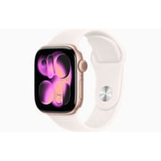 Restored Apple Watch Series 11 - GPS + Cellular - 42mm Rose Gold Aluminum Case with Light Blush Sport Band - S/M