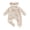 Khaki-Bow, variant on Preemie Baby Girl Spring Summer Fall Winter Clothes Baby Girl Newborn Hospital Going Home Outfit Ruffled Footed Romper Collar Long Sleeve Bow Zipper Footie Jumpsuit with Headband