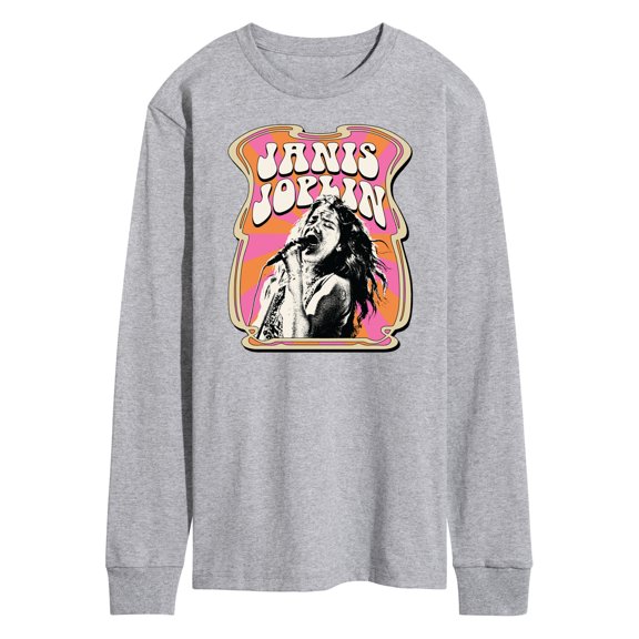 Janis Joplin - Poster Style - Men's Long Sleeve T-Shirt