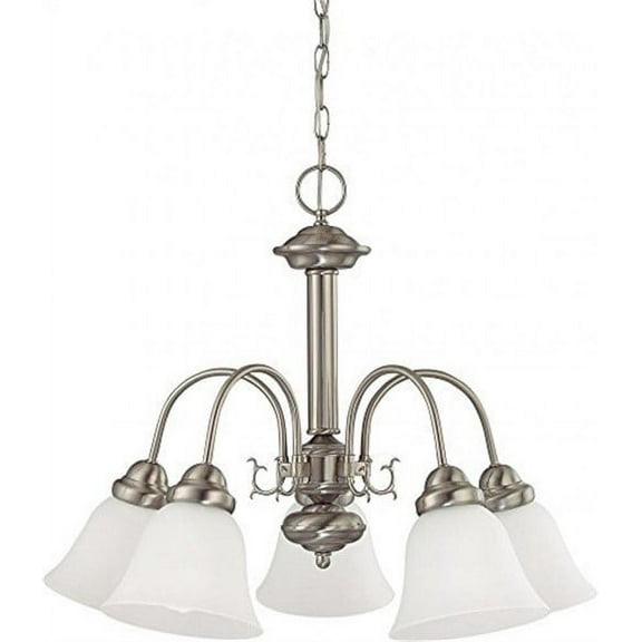 Nuvo 60-3240 - Ballerina - 5 Light 24" Chandelier w/ Frosted White Glass