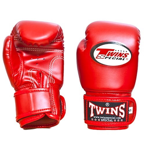 twins special muay thai boxing youth kids gloves (red,small)