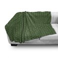 thumbnail image 3 of Leaves Soft Flannel Fleece Throw Blanket, Foliage Pattern with Dots Illustration Simplistic Doodle Style Design, Cozy Plush for Indoor and Outdoor Use, 70" x 90", Green and Cream, by Ambesonne, 3 of 6