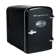 Frigidaire 9 Can Retro Personal Mini Fridge, 6L Portable Cooler with AC & 12V Car Adapter, Compact Beverage Cooler for Drinks, Skincare, and Snacks