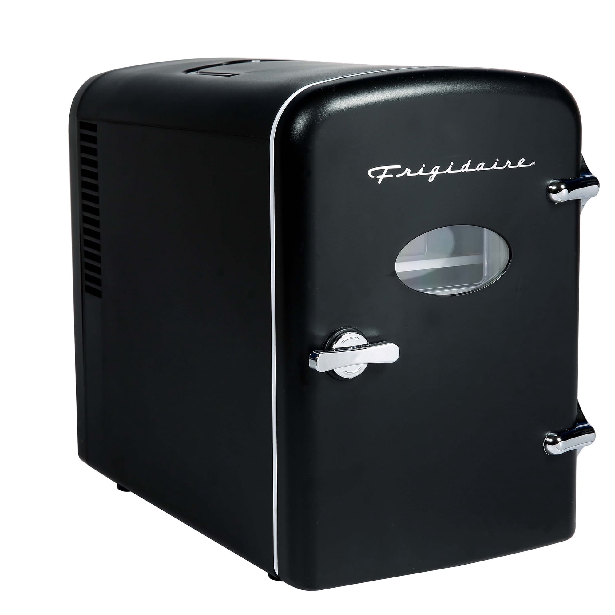 Frigidaire 9 Can Retro Personal Mini Fridge, 6L Portable Cooler with AC & 12V Car Adapter, Compact Beverage Cooler for Drinks, Skincare, and Snacks