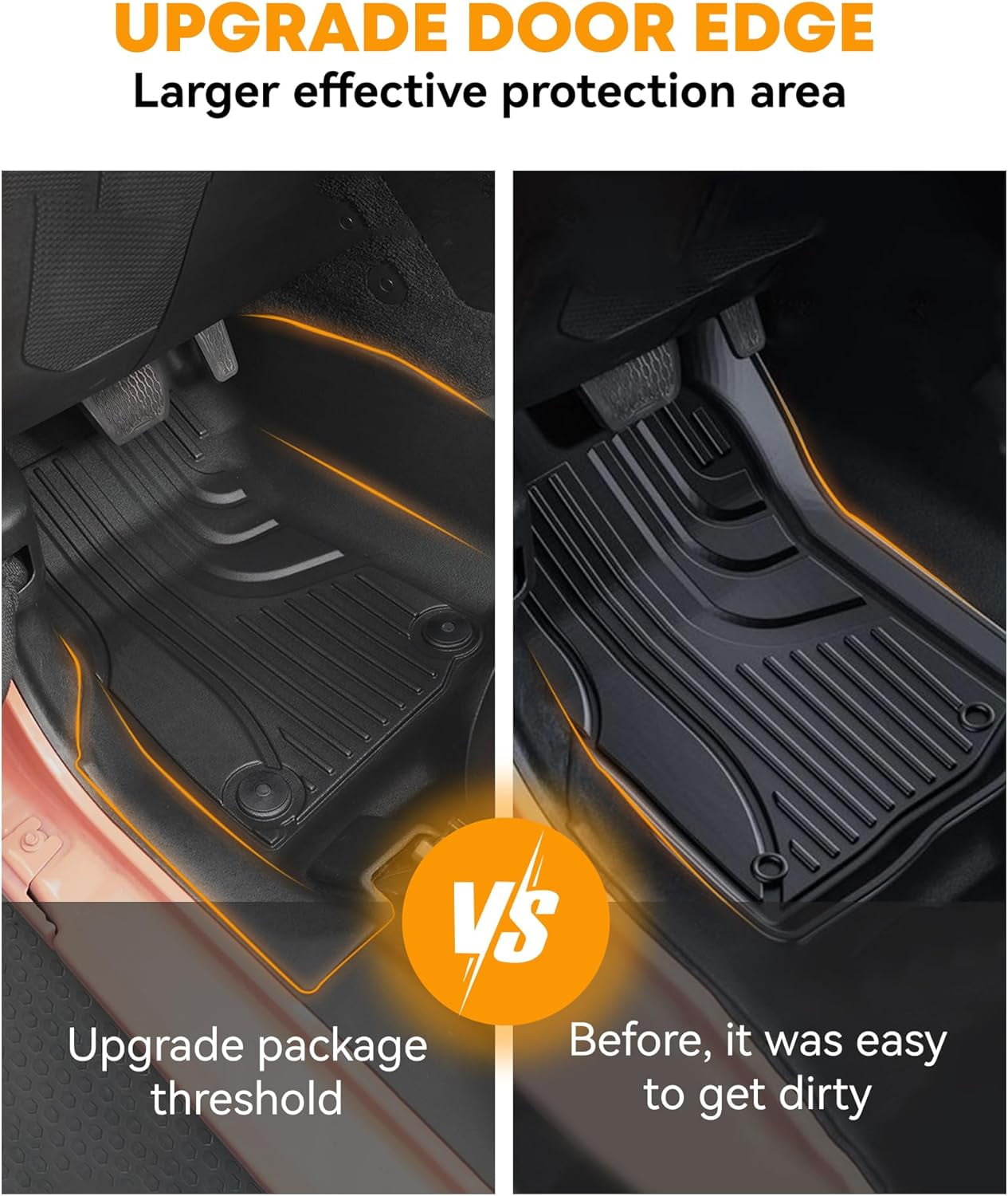 Floor Mats & Cargo Liner Compatible for Jeep Wrangler JL 2018-2024 4 Door Sahara Rubicon without Subwoofer (Non JK or 4XE) All Weather Wrangler Floor Liner for 1st, 2nd Row and Trunk Full Set Car Mat