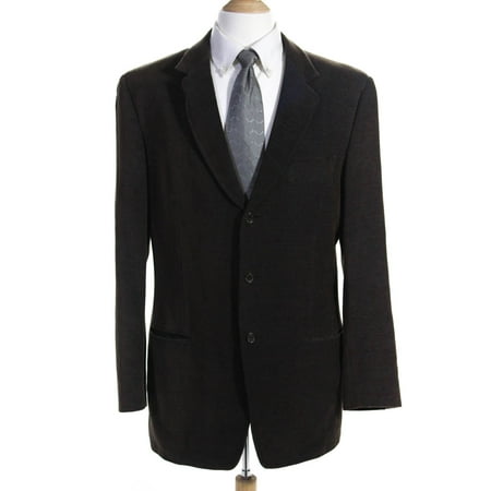Pre-owned|Ermenegildo Zegna Mens Three Button Up Blazer Suit Jacket Brown Size 54L
