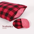 thumbnail image 2 of REDCAMP Small Camping Pillow Lightweight and Compressible, 1PC Flannel Travel Pillow with Removable Pillow Cover (Red and Black Plaid), 2 of 7