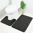thumbnail image 7 of Yhmxh 2Pcs Memory Foam Toilet Bath Mat U-Shaped Bathroom Rugs Set, Commode Contour Rug, Soft and Comfortable, Super Water Absorption, Non-Slip, Thick, Machine Wash and Easier to Dry for Bathroom, 7 of 7