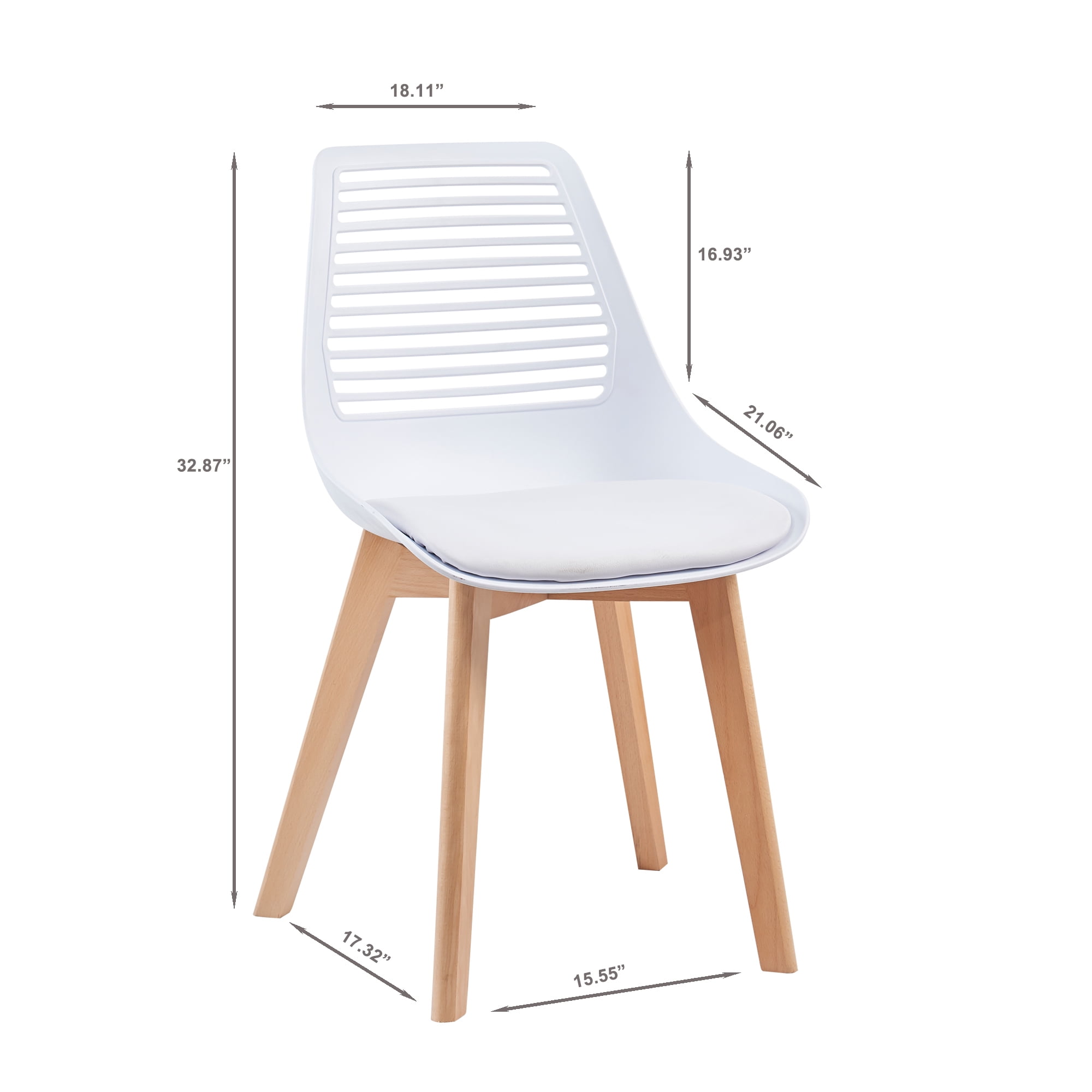 Lowestbest Modern Dining Chair Arm Side Chair with Wooden Legs, Patio Plastic Shell Arm Chair for Dining Room Living Room, Set of 2, Gray Lowestbest Modern Dining Chair Arm Side Chair with Wooden Legs, Patio Plastic Shell Arm Chair for Dining Room Living Room, Set of 2, Gray