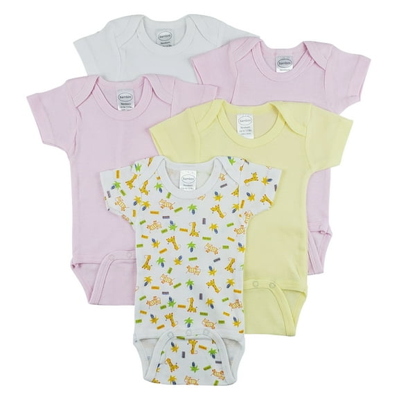 Bambini Short Sleeve One Piece 5 Pack