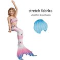 thumbnail image 5 of 4PCS Mermaid Tails for Swimming for Girls Kids Mermaid Swimsuit Costume Princess Bikini Set Bathing Suits_Special Gift, 5 of 5