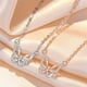 thumbnail image 1 of Collar de moda con 28 circonitas cúbicas para mujer regalo maravilloso plata y oro rosa Xihbxyly, 1 of 7