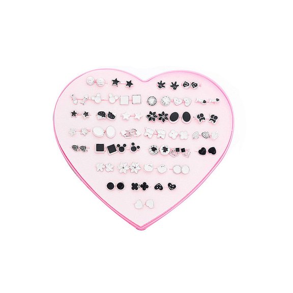 DESIGNICE 36Pairs Earrings,Korean-Inspired Flower Design Aretes De Mujer,Hypoallergenic Jewelry,Style7