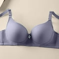 thumbnail image 3 of Fatuov Push Up Bras for Women Full Coverage Supportive Underwire, Adjustable Strap Comfort Bra for Travel, Lightly Lined Bra 44B, Gray, 3 of 5