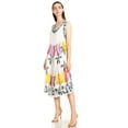 thumbnail image 3 of Sakkas Palm Tree Tie Dye Caftan Dress / Cover Up - White - One Size, 3 of 5