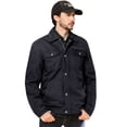 thumbnail image 4 of WenVen Men's Spring Work Jacket Long Sleeve Canvas Trucker Coat Gray 2XL, 4 of 8