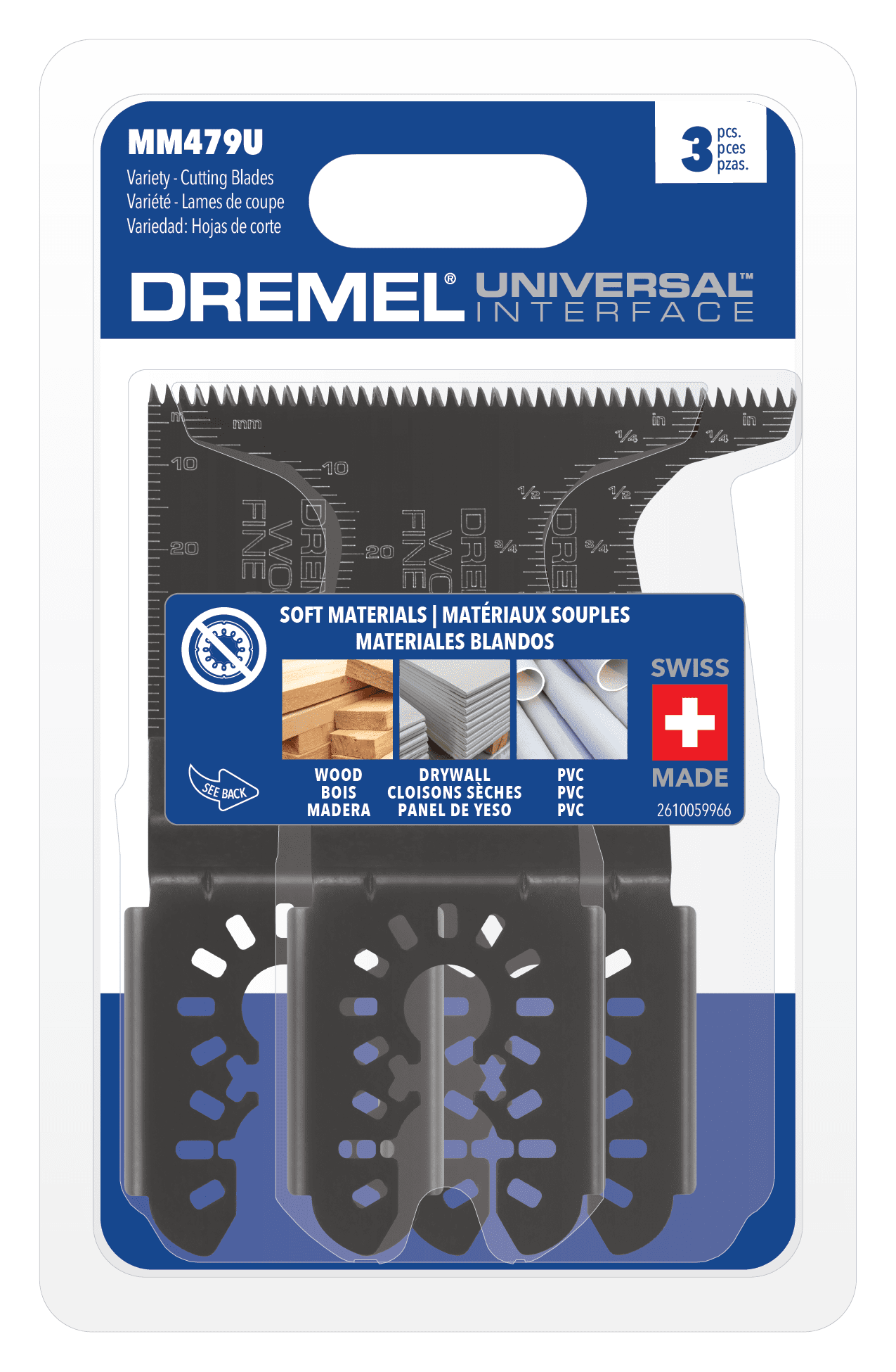 Dremel Steel Oscillating Blade Set Wood 3 pc MM479U