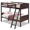 thumbnail image 1 of Gymax Lits Superposés en Bois Simple sur Simple Convertibles 2 Lits Simples Individuels Espresso, 1 of 10