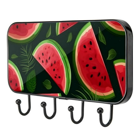 

Watermelon Self Adhesive Towel Coat Wood Iron Hooks for Home Keys Door Outdoor Home Improvement Utility Hook