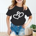 thumbnail image 4 of WEAIXIMIUNG T-Shirts pour Fillettes Pack 2T Enfants Filles Mignon Graphique Col Rond Manches Courtes T-Shirt Décontracté d'Été 150, 4 of 6